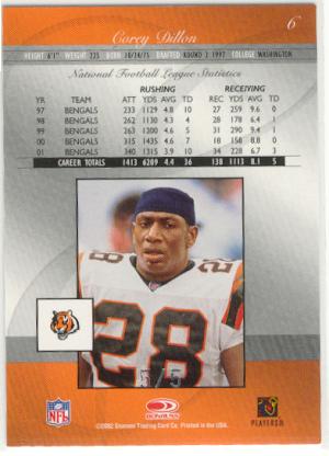 2002 Donruss Elite The National #6 Corey Dillon 5/5 Cincinnati Bengals