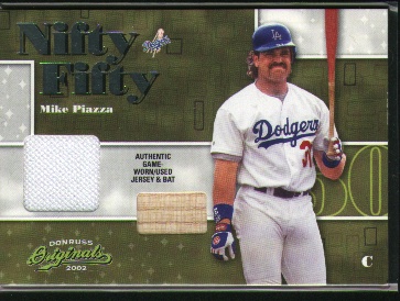 2002 Donruss Originals Nifty Fifty Combos #39 Mike Piazza Dodgers