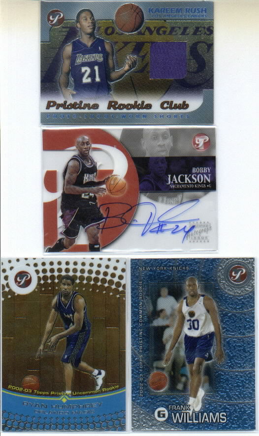 2002-03 Topps Pristine Personal Endorsements #PE-BJ Bobby Jackson Autograph Card
