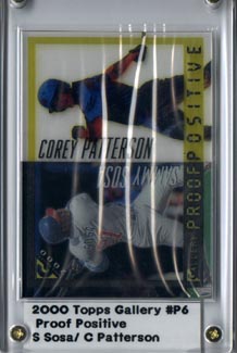 2000 Topps Gallery Baseball Sammy Sosa/Corey Patterson Proof Positive Mint