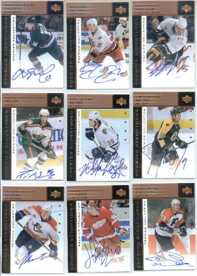 2002-03 UD Premier Collection Signatures Bronze #SJB Jay Bouwmeester