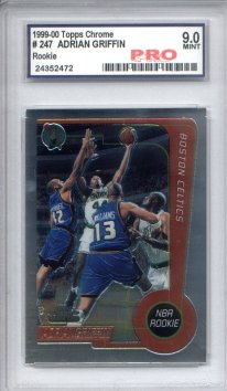 1999-00 Topps Chrome #247 Adrian Griffin RC Graded Mint 9