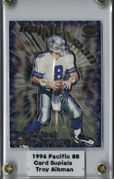 1996 Pacific Football Troy Aikman Card Supial Mint