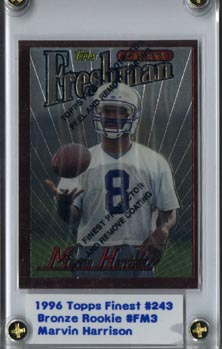 1996 Topps Finest Football #FM3 Marvin Harrison Bronze ROOKIE Freshman Indianapolis COLTS NICE!!