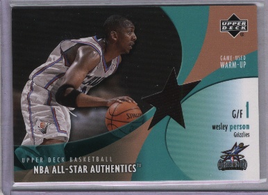 2002-03 Upper Deck All-Star Authentics Warm-Ups #WPAW Wesley Person
