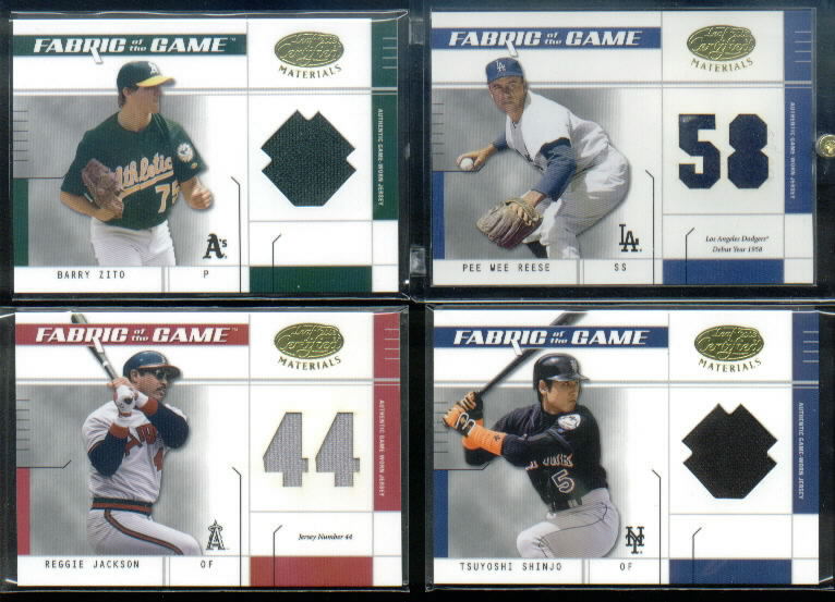 2003 Leaf Certified Materials Fabric of the Game #150JY Barry Zito JY/101