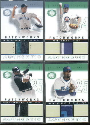 2003 Fleer Patchworks #PW-CD2 Carlos Delgado 3 Color Game-Worn Jersey Patch Card Serial #048/100 