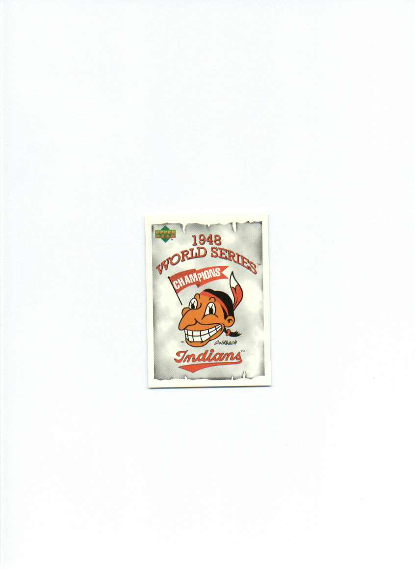 1996 Upper Deck Chief Wahoo 1948 World Series AUTOGRAPHED CLEVELAND INDIANS Logo Card 