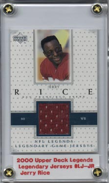2000 Upper Deck Legends Football Jerry Rice Legendary Jerseys Game-Used Mint NICE!!