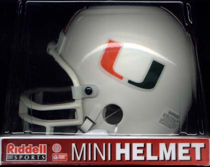Univercity of Miami, Hurricaness Riddell Mini Helmet