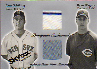 2004 SkyBox Autographics Prospects Endorsed Dual Jersey #CSRW Curt Schilling/Ryan Wagner