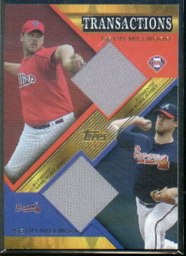 2003 Topps Traded Transactions Dual Relics #KM Kevin Millwood Phils-Braves