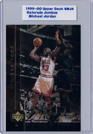 1999/00 Upper Deck Basketball Michael Jordan Gatorade Jumbo #MJ4 Mint NICE!