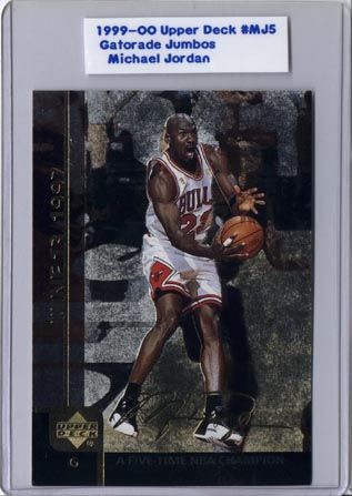 1999/00 Upper Deck Basketball Michael Jordan Gatorade Jumbo #MJ5 Mint NICE!!