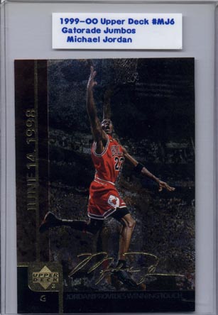 1999/00 Upper Deck Basketball Michael Jordan Gatorade #MJ6 Jumbo Mint NICE!