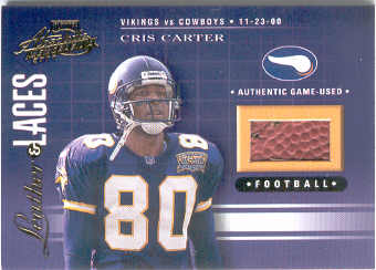 2001 Absolute Memorabilia Leather and Laces #LL4 Cris Carter