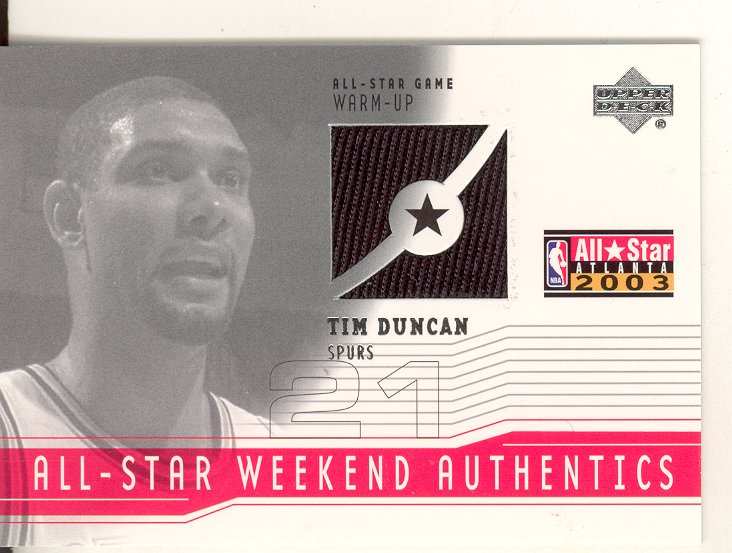 2003-04 Upper Deck All-Star Weekend Authentics #ASTD Tim Duncan