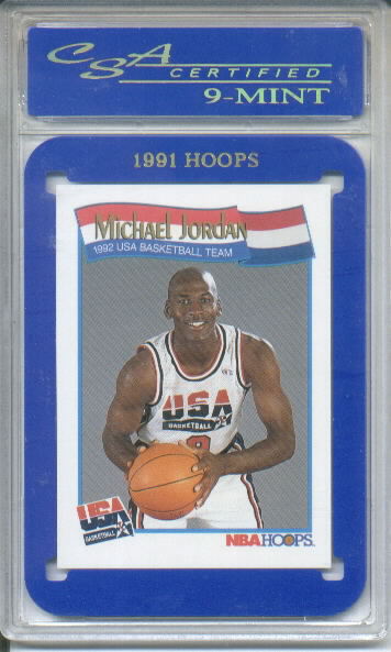 1991-92 Hoops #579 Michael Jordan 1992 Team USA Graded CSA Mint 9 - Chicago Bulls