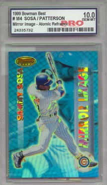 1999 Bowman's Best Baseball #M4 Sammy Sosa/Corey Patterson Mirror Image Atomic Refractor GEM MINT 10