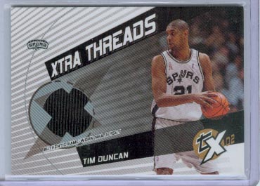 2002-03 Topps Xpectations Xtra Threads Relics #XTTD Tim Duncan C