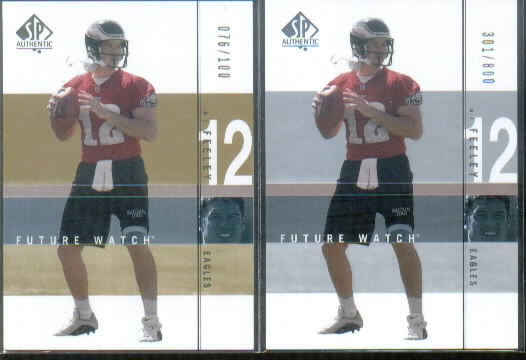 2001 SP Authentic Rookie Gold 100 #169 A.J. Feeley