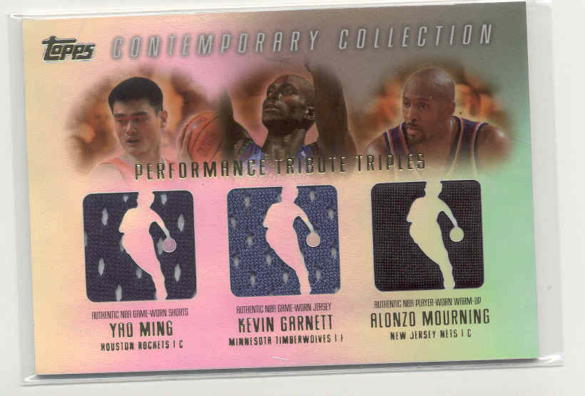 2003-04 Topps Contemporary Collection Performance Tribute Triples #MGM Yao Ming/Kevin Garnett/Alonzo Mourning