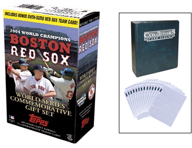 2004 Topps Boston Red Sox World Series Champions Commemorative Team Set (55 Cards) w/ Collector's Mini Binder + Protective Pages