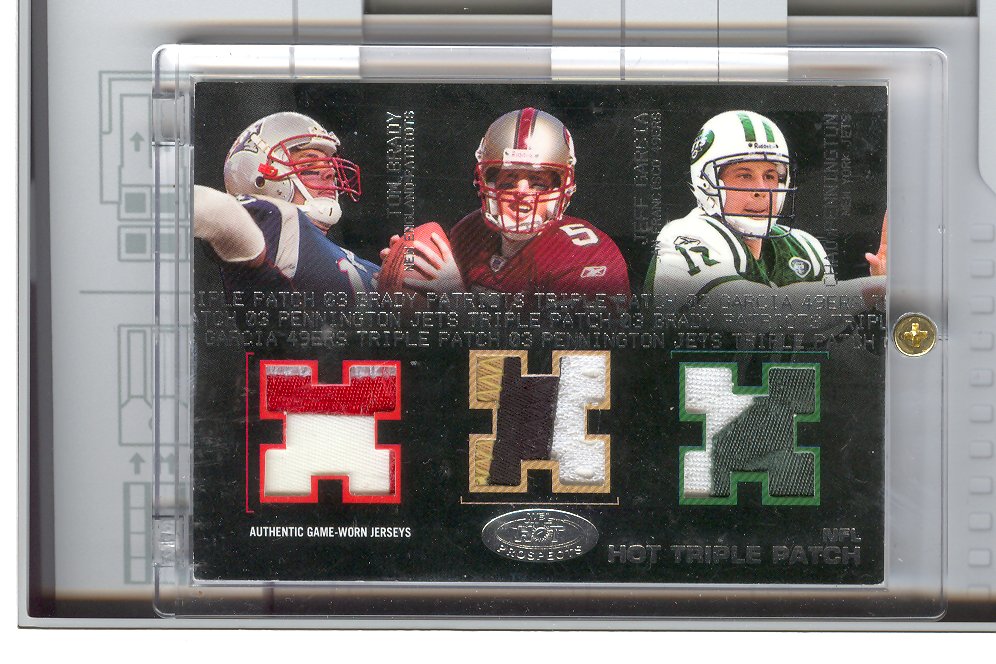 NFL 2003 Fleer Ultra Tom Brady Authentic Game Worn Jersey Patch