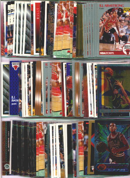 B.J. Armstrong ~ Lot of (110) Assorted Basketball Cards