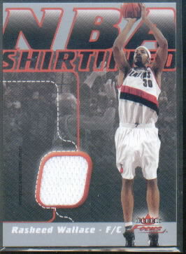 2003-04 Fleer Focus NBA Shirtified Jerseys 75 #NSRW Rasheed Wallace