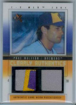 2004 E-X Clearly Authentics Bronze Jersey-Patch #PM Paul Molitor