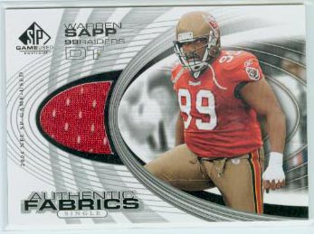 2004 SP Game Used Edition Authentic Fabric #AFWS Warren Sapp