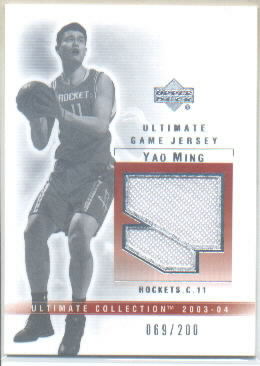 2003-04 Ultimate Collection Jerseys #YM Yao Ming