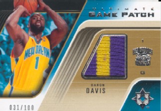 2004-05 Ultimate Collection Game Patches #BD Baron Davis/100