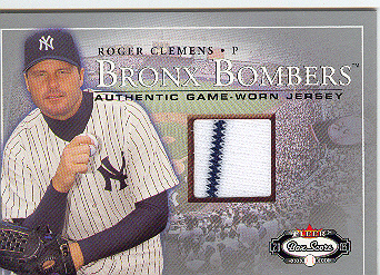 2003 Fleer Box Score Bronx Bombers Game Jersey #RC Roger Clemens