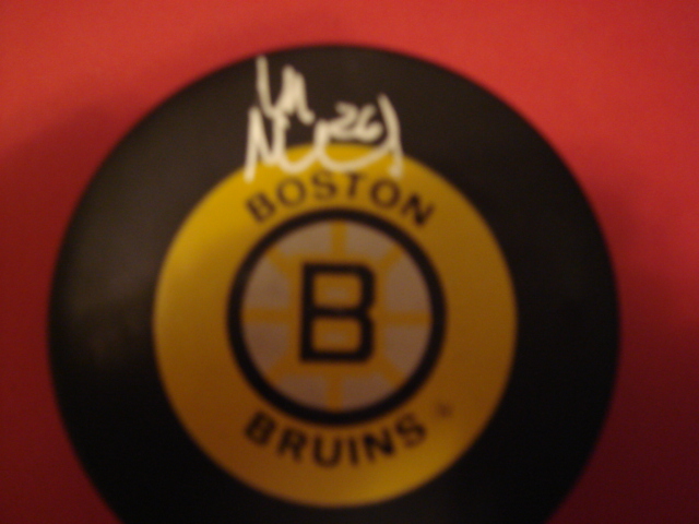 Mats Naslund Autographed Boston Bruins Puck With COA