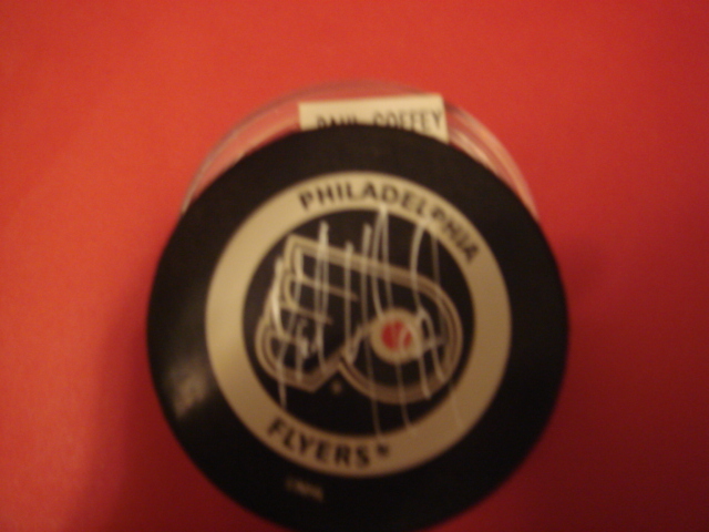 Paul Coffey Autographed  Philadelphia Flyers Official Game Puck with COA 