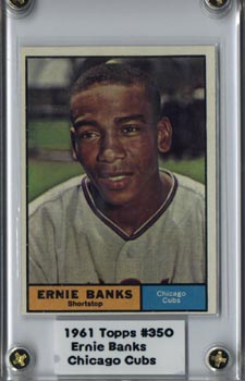 1961 Topps #350 Ernie Banks Chicago Cubs Hall of Famer BEAUTIFUL!