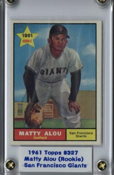 1961 Topps #327 Matty Alou San Francisco Giants Outfielder Rookie NRMT - MT (A) NICE!