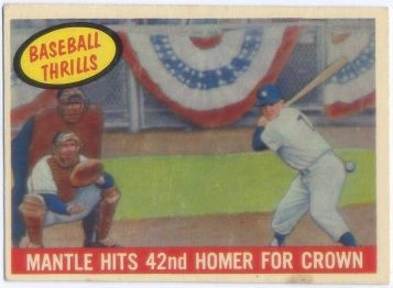 1959 Topps #461 Mickey Mantle BT/42nd Homer