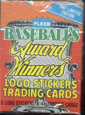 1987 Fleer Award Winners Factory Sealed Set of 50 Cards (44 regular cards plus 6 logo stickers)