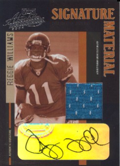 2004 Absolute Memorabilia Signature Material #SM23 Reggie Williams/280