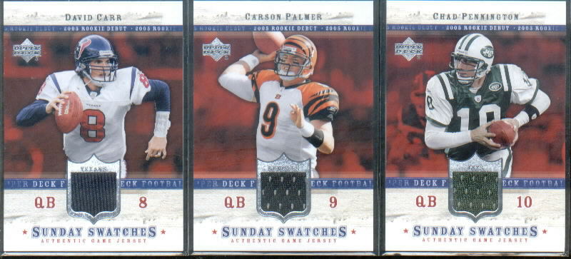 2005 Upper Deck Rookie Debut Sunday Swatches #SUCP Carson Palmer