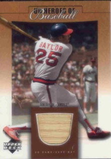 2001 Upper Deck Prospect Premieres Heroes of Baseball Game Bat #BDB Don Baylor