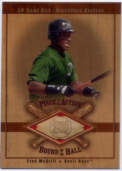 2001 SP Game Bat Milestone Piece of Action Bound for the Hall #BFM Fred McGriff