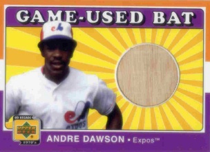 2001 Upper Deck Decade 1970's Game Bat #BAD Andre Dawson