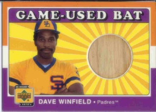 2001 Upper Deck Decade 1970's Game Bat #BDW Dave Winfield