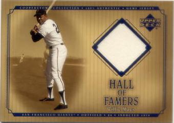 2001 Upper Deck Hall of Famers Game Jersey #JWM Willie Mays