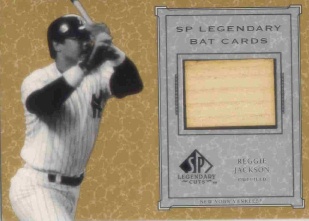 2001 SP Legendary Cuts Game Bat #BRJ Reggie Jackson *