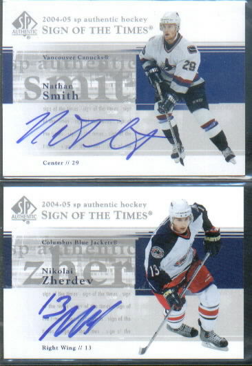 2004-05 SP Authentic Sign of the Times #STNZ Nikolai Zherdev